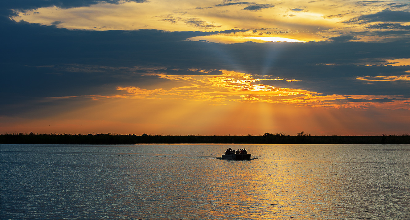 Fischer auf dem Okavango