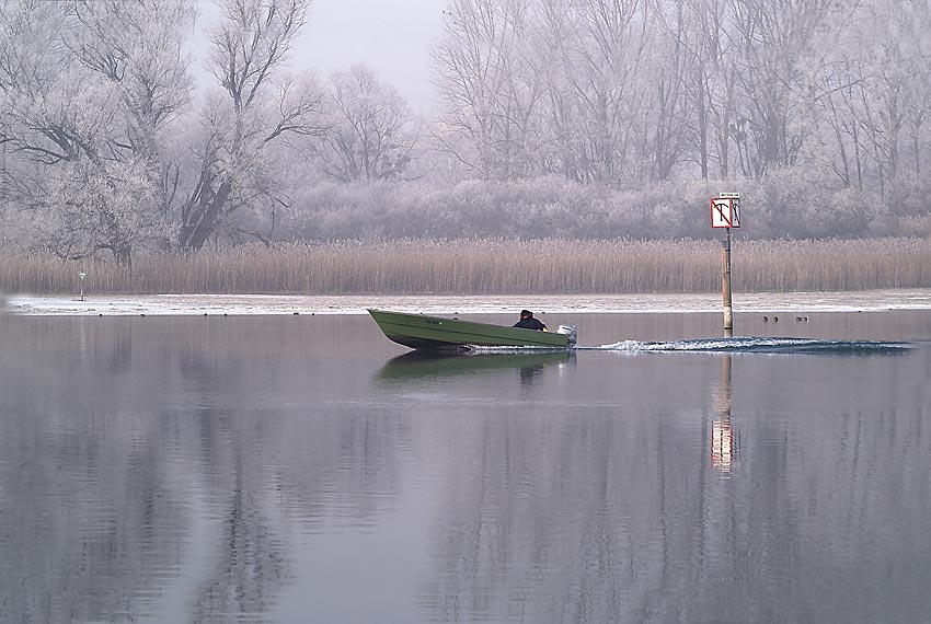 Fischer auf dem Rhein