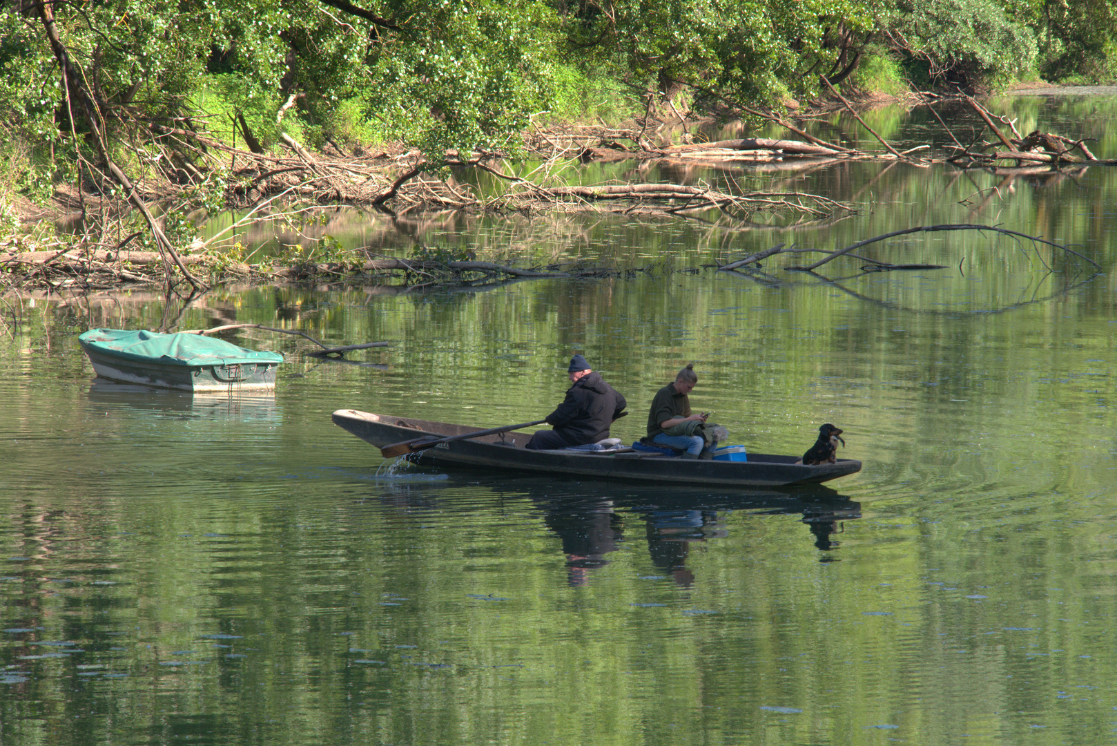 Fischer auf Insel Korsika am Oberrhein