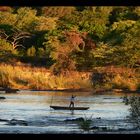 Fischer bei den Popa Falls, Namibia