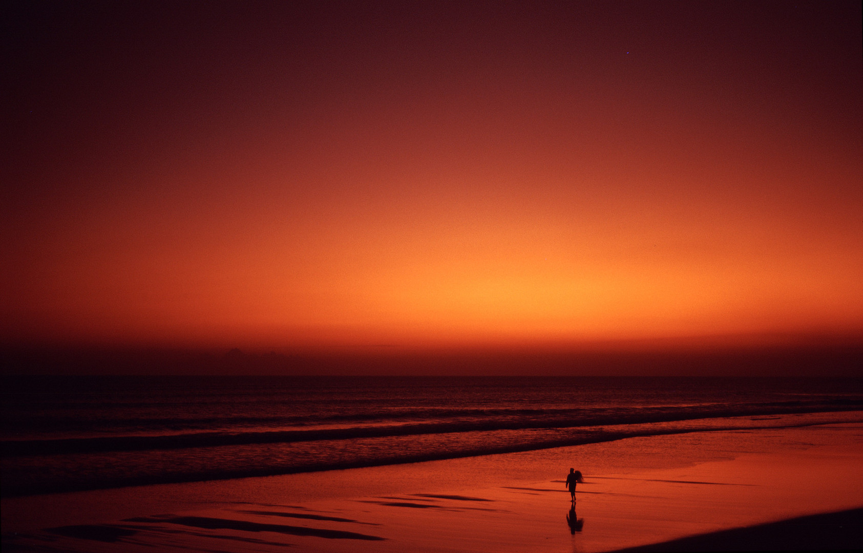 Fischer bei Sonnenuntergang auf Bali