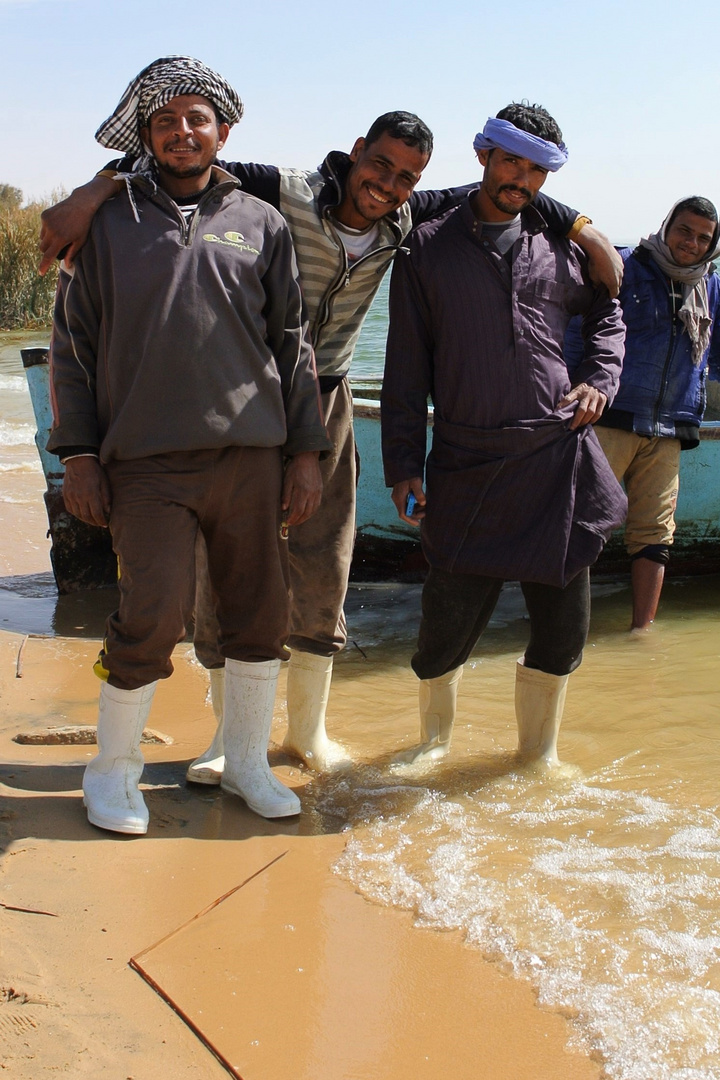 Fischer im Fayoum Becken