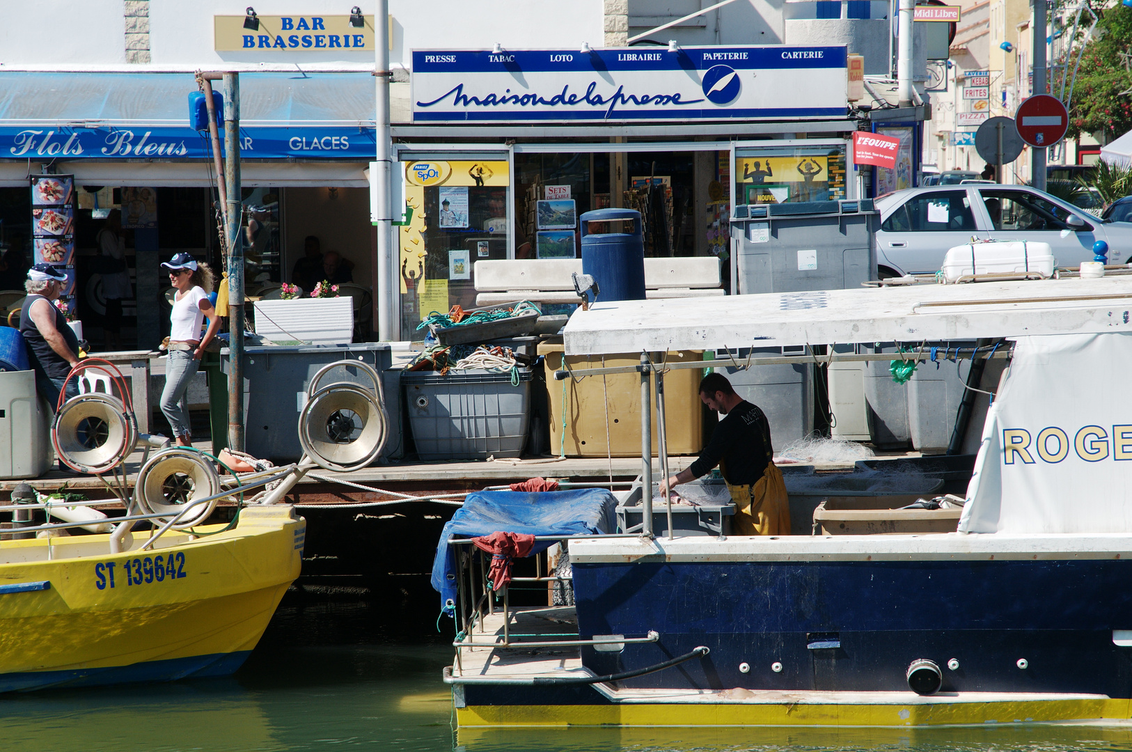 Fischer im Hafen