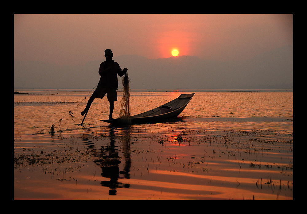 Fischer im Inle Lake