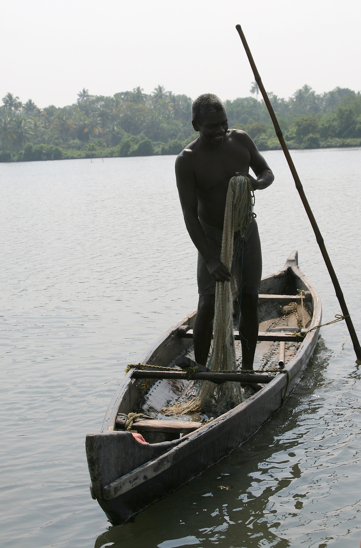 Fischer im Kumbalangi Village