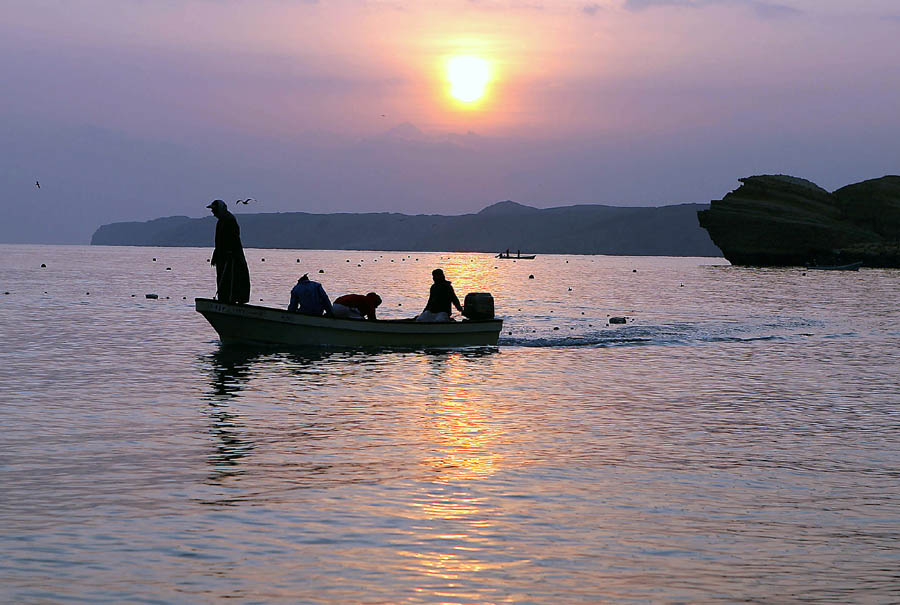 Fischer im Oman morgens um 6.00