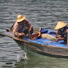 Fischer in der Ha-Long Bucht