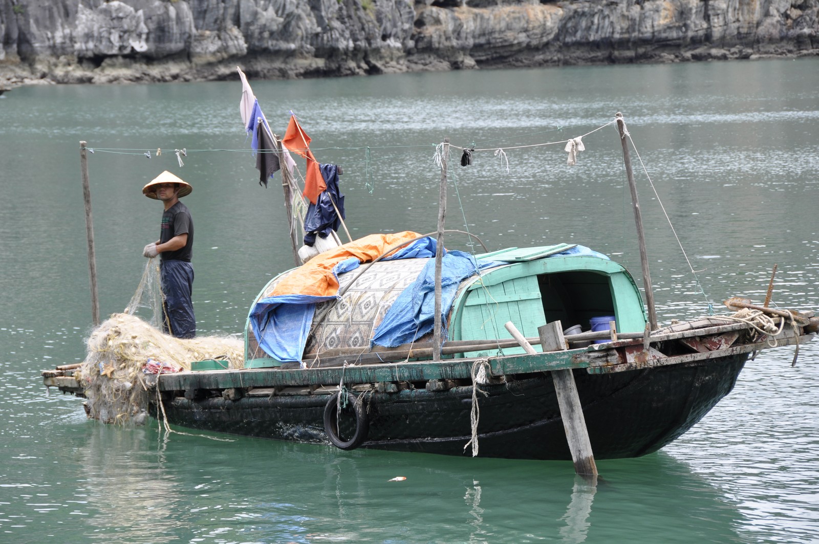 Fischer in der Halong Bay