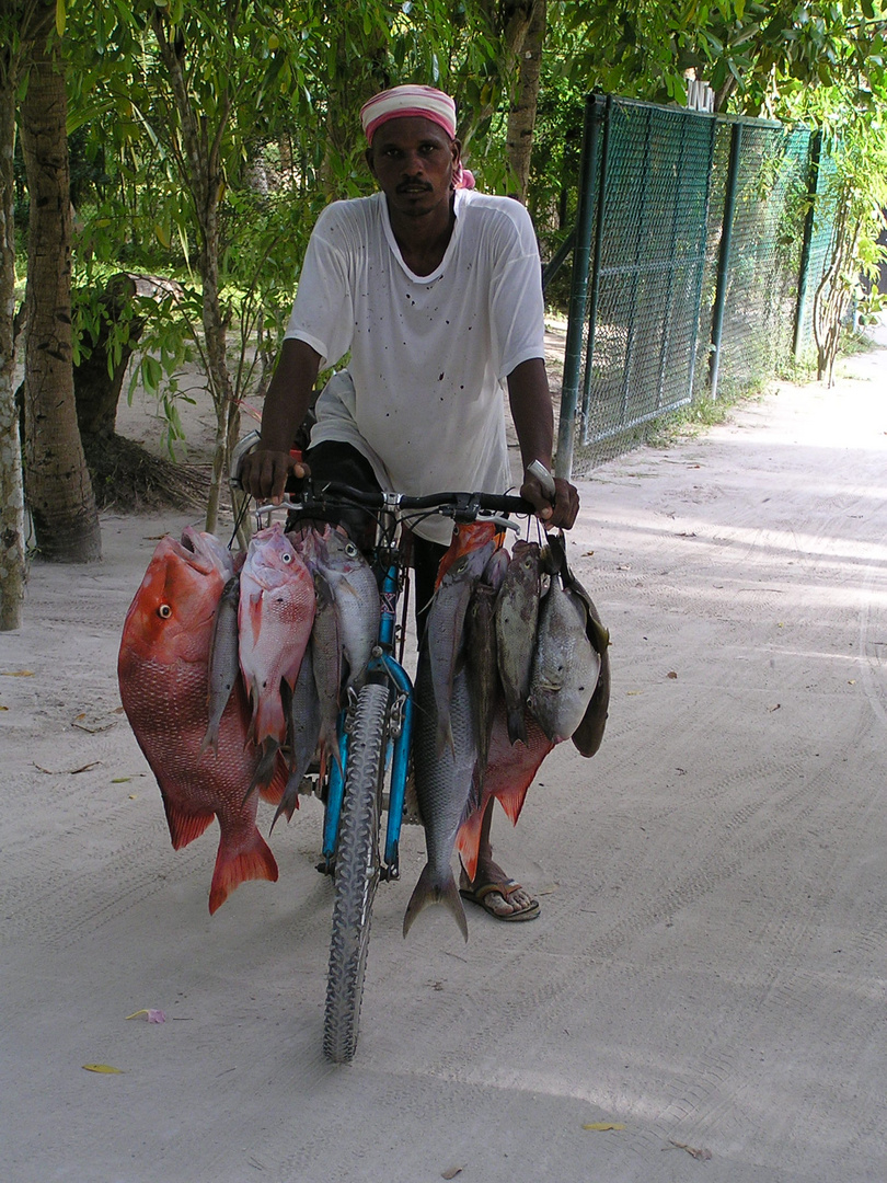 Fischer mit gutem Fang