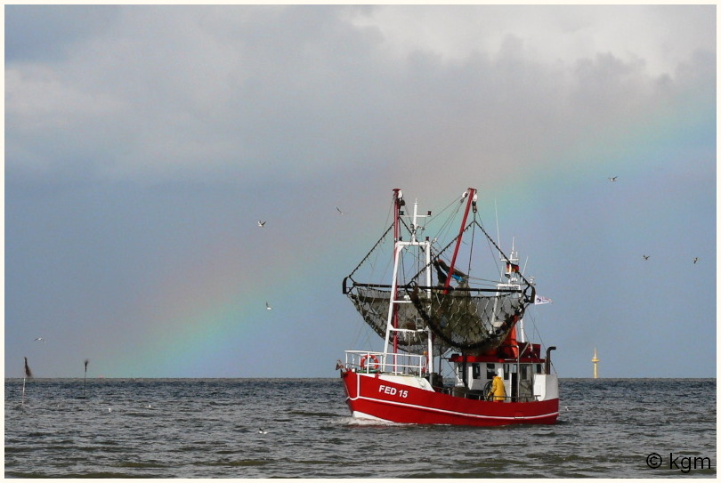 Fischer unterm Regenbogen