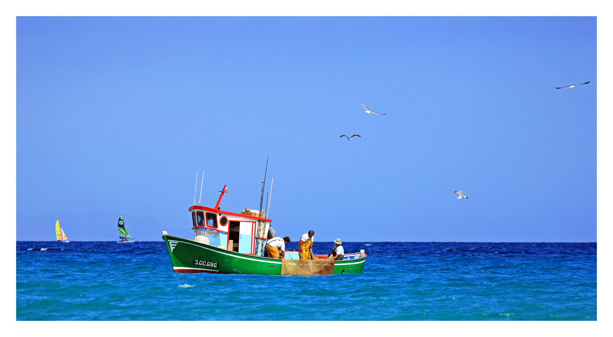 Fischer vor dem Jandia Playa - Fuerteventura