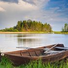 Fischerboot am Inari-See