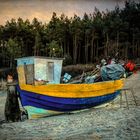 Fischerboot am Strand