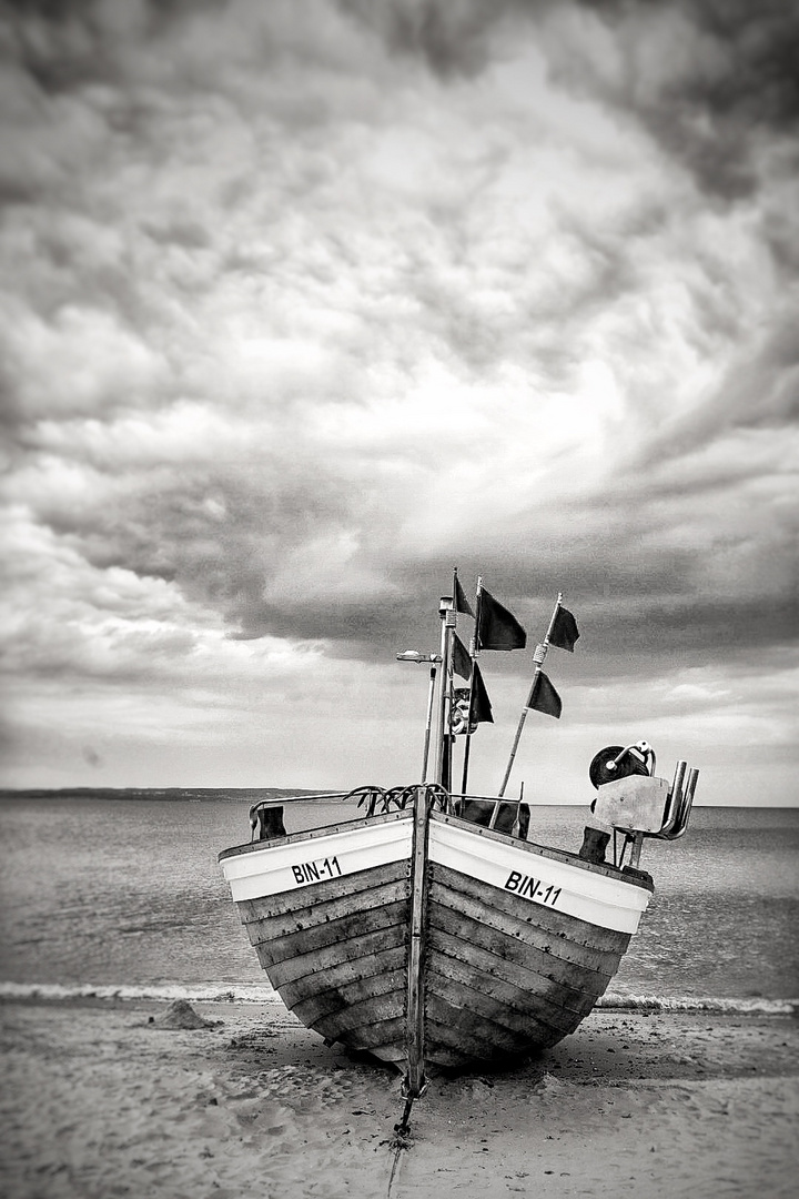 Fischerboot am Strand