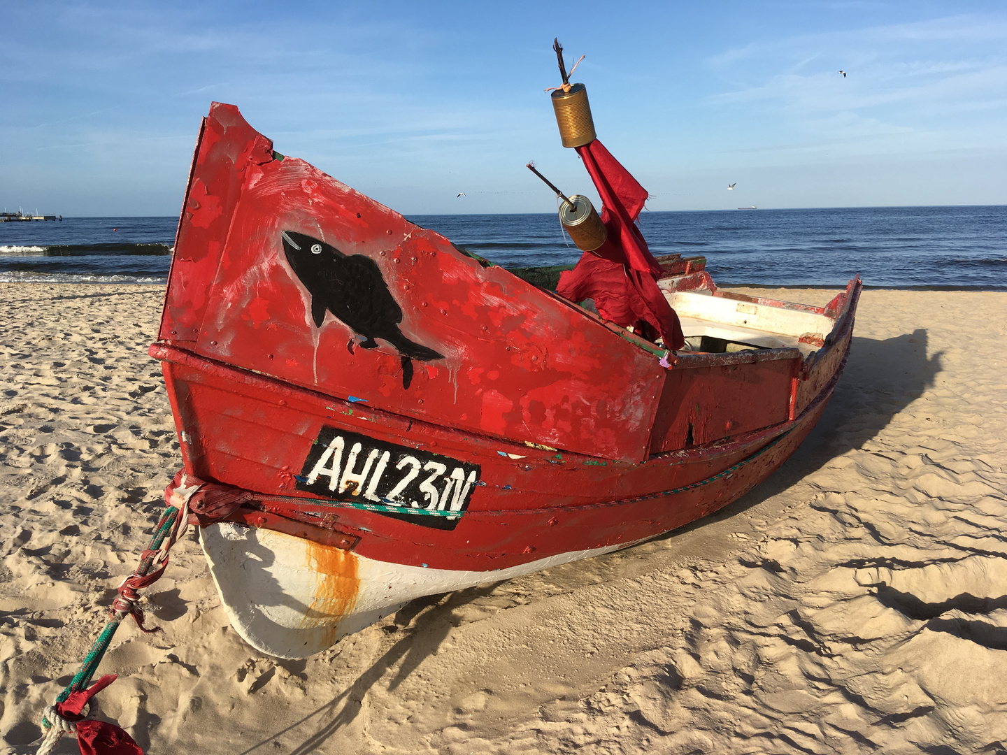 Fischerboot am Strand von Ahlbeck