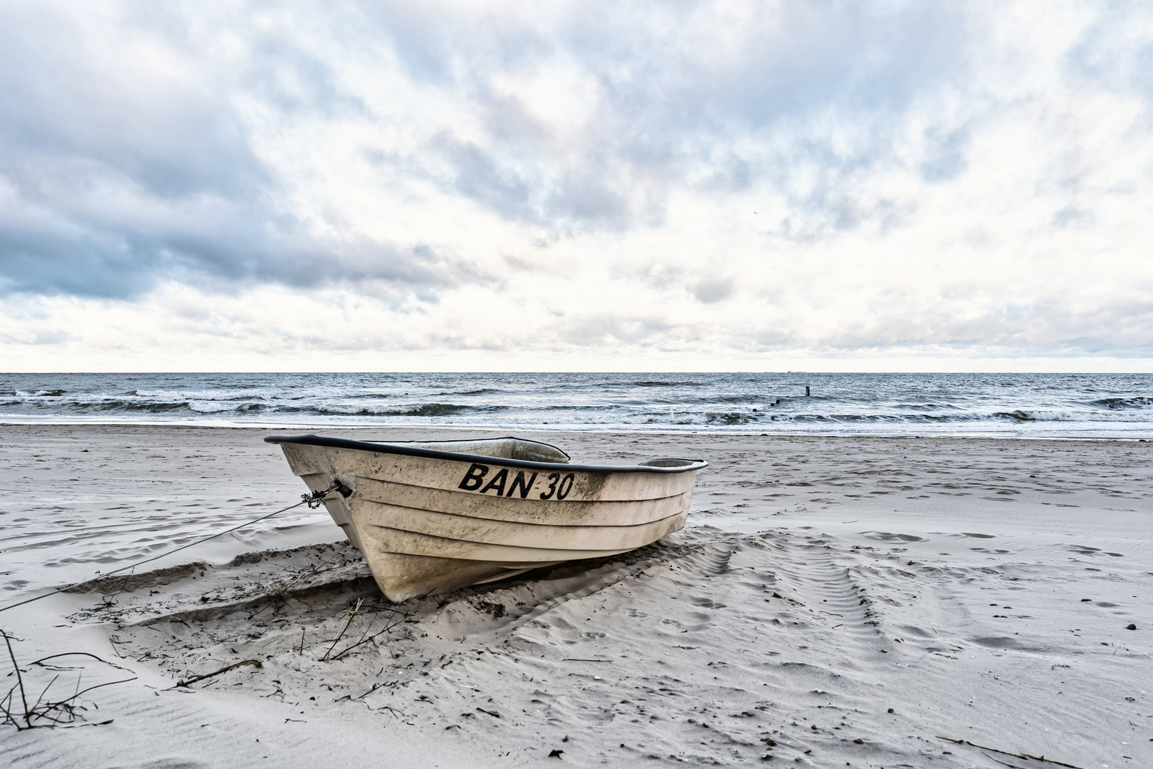 Fischerboot am Strand von Bansin/Usedom