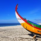 Fischerboot am Strand von Furadouro