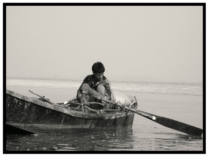 Fischerboot auf dem Ganges