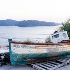 Fischerboot auf dem Trockenen