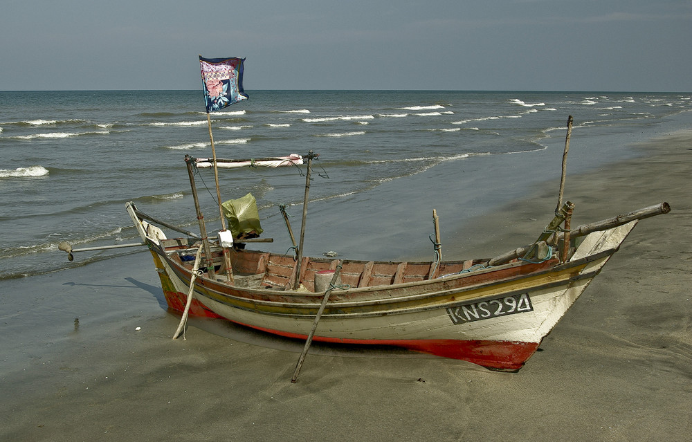 Fischerboot bei Kota Bharu, Malaysia