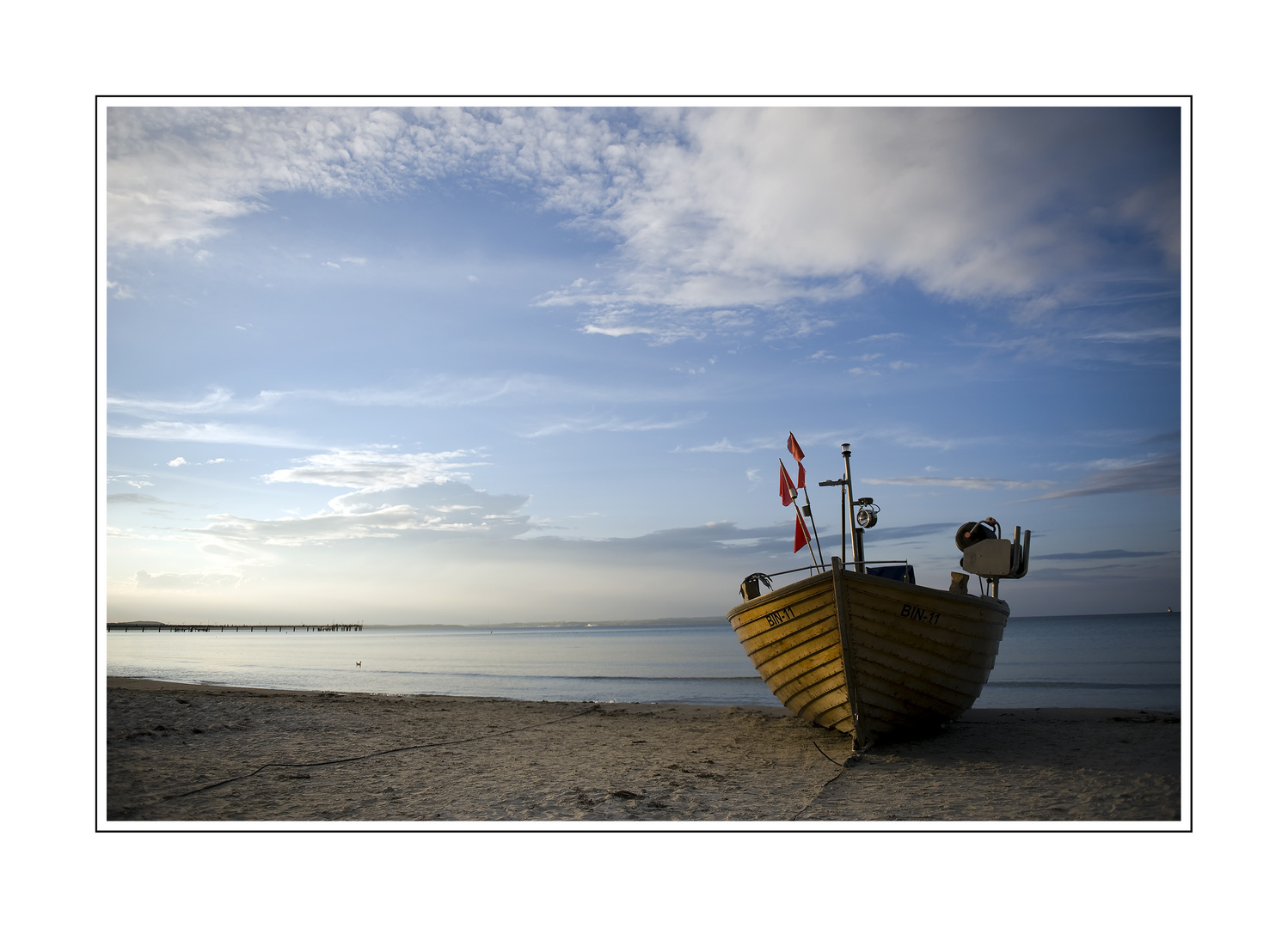 Fischerboot im Abendlicht