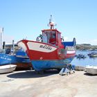 Fischerboot im Hafen, Sines, Portugal