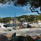 Fischerboot im Hafen von Cala Figuera