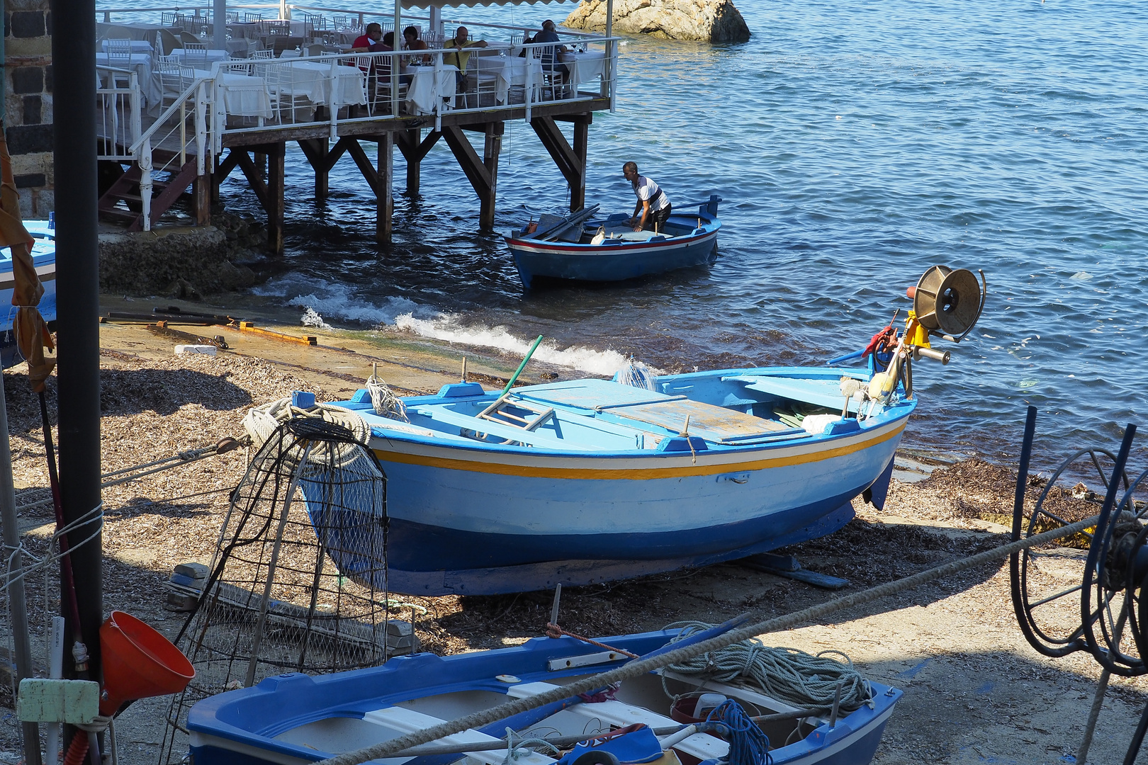 Fischerboot in Scilla ein altes Fischerdorf