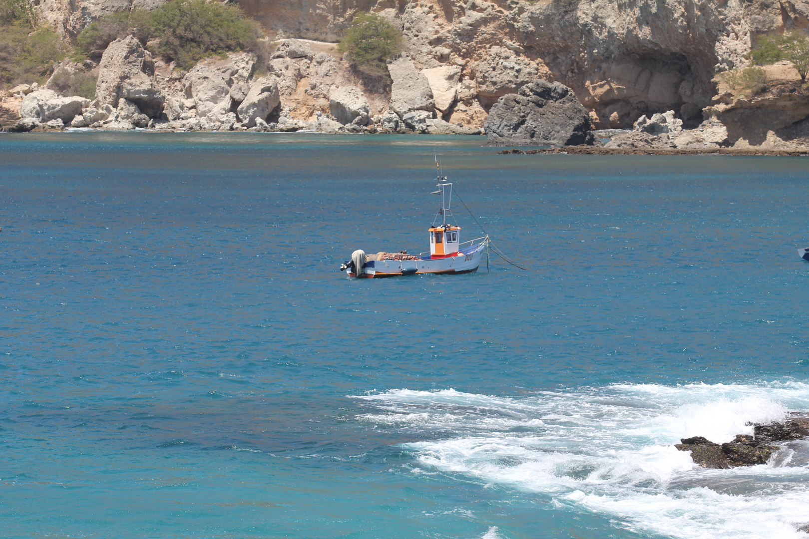 Fischerboot in Tarafal (Santiago)