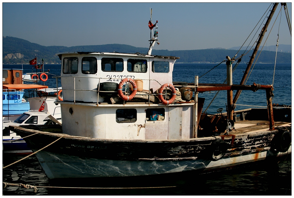 Fischerboote am Bosporus...