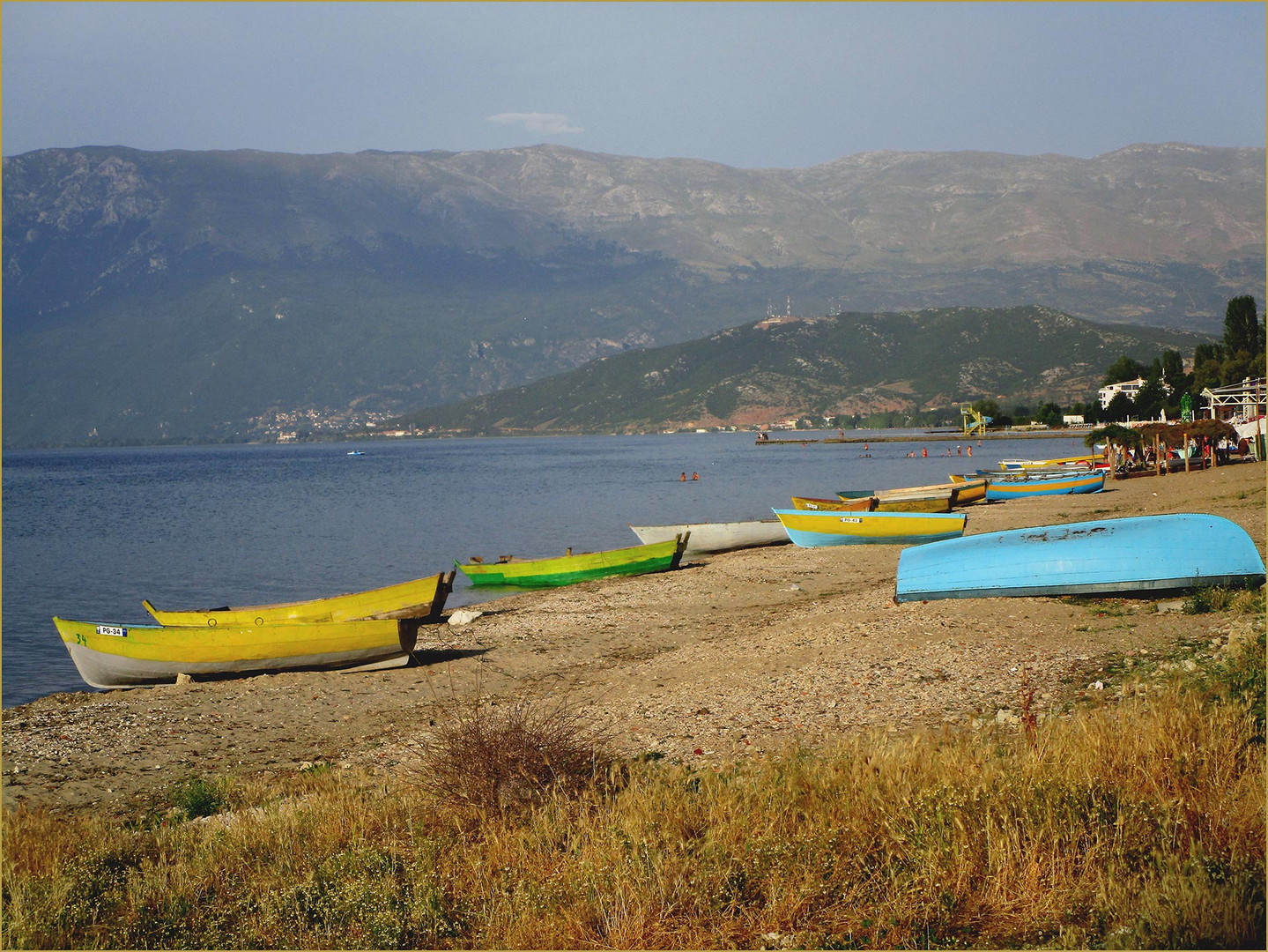 Fischerboote am Ohrid See