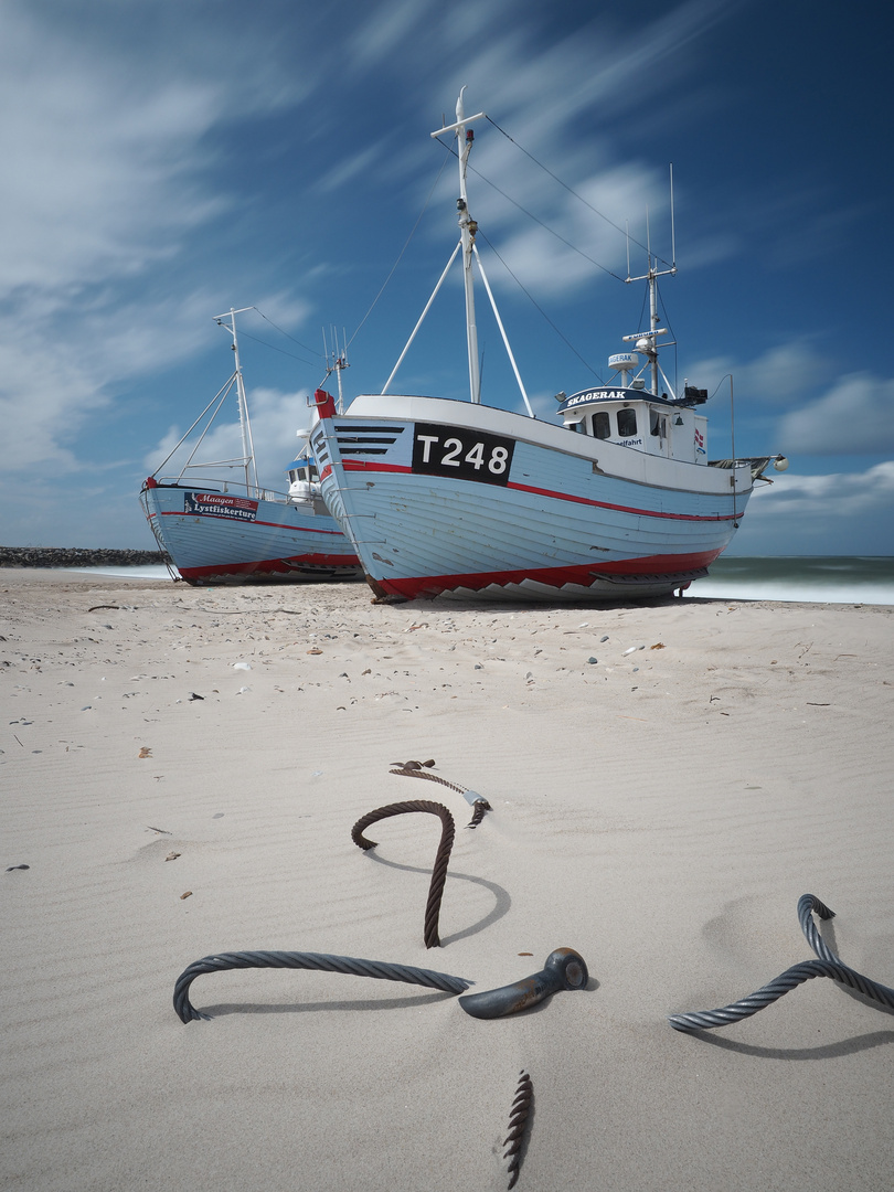 Fischerboote am Strand