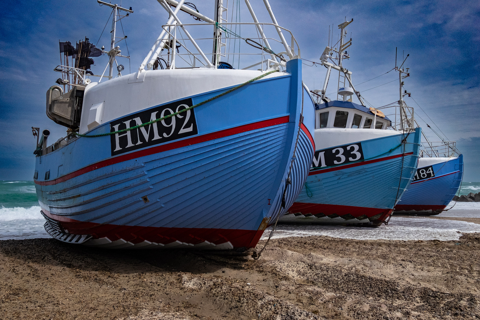 Fischerboote am Strand