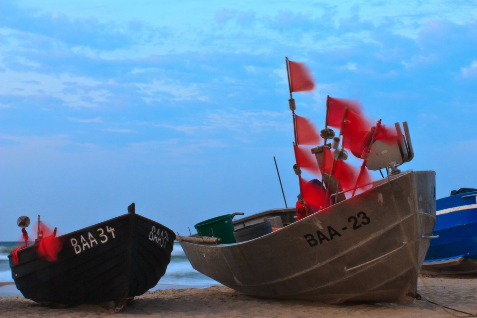 Fischerboote am Strand