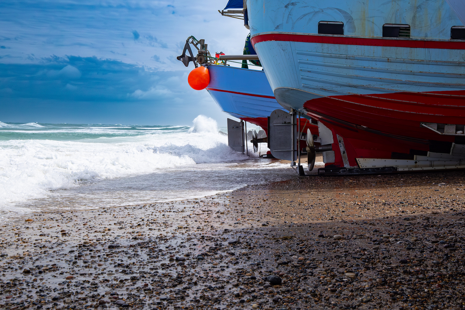 Fischerboote am Strand