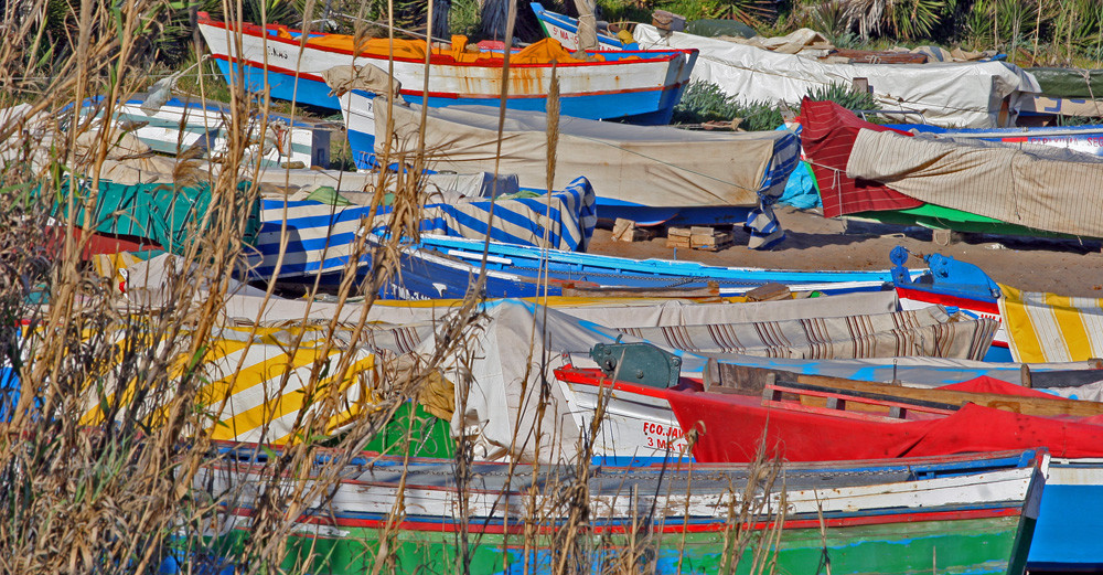 Fischerboote am Strand, Costa del Sol