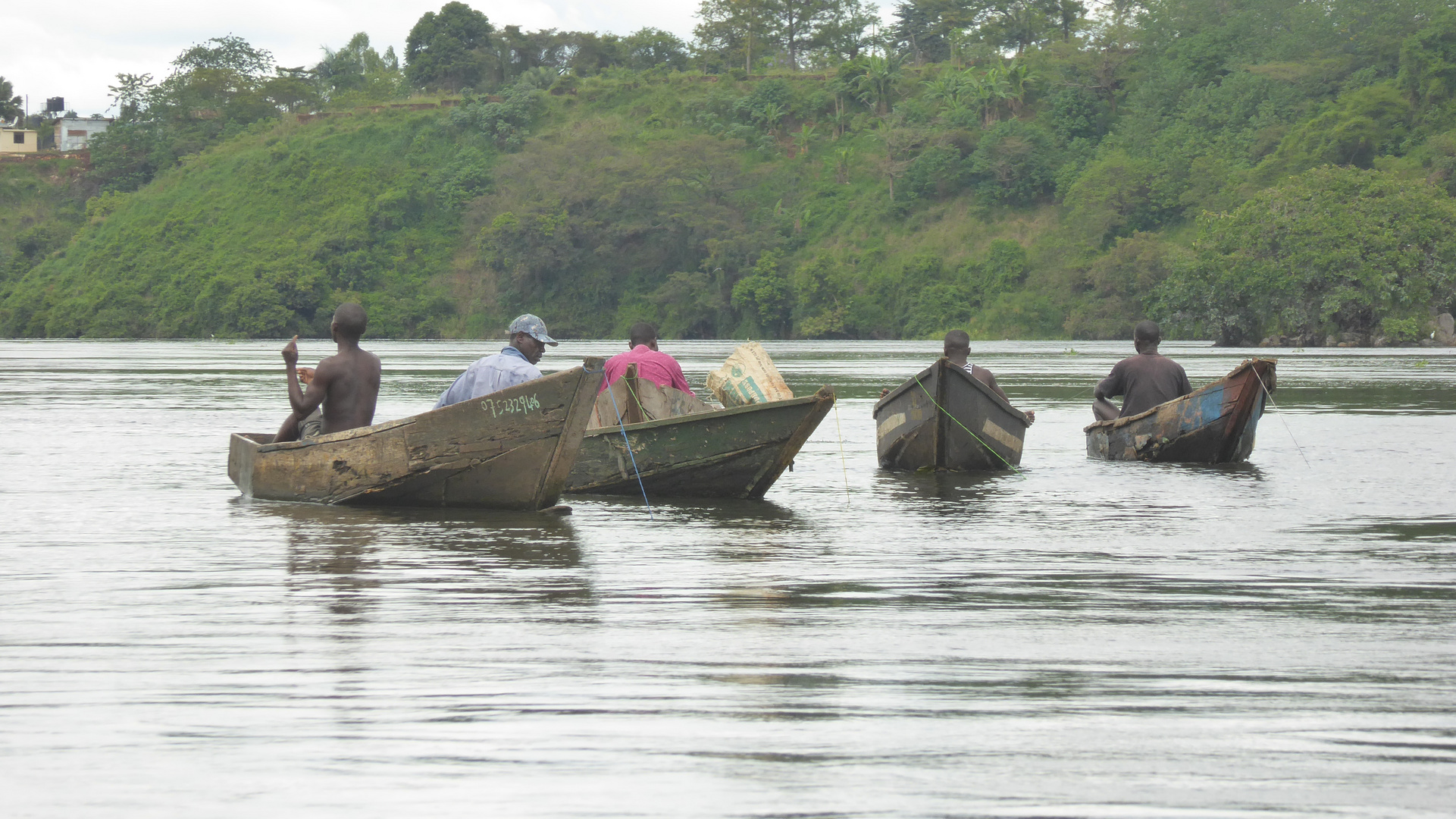 Fischerboote auf dem Nil am Victoriasee