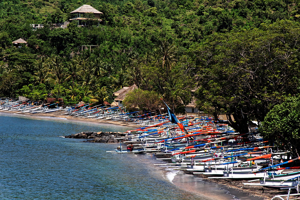 Fischerboote bei Amed - Bali