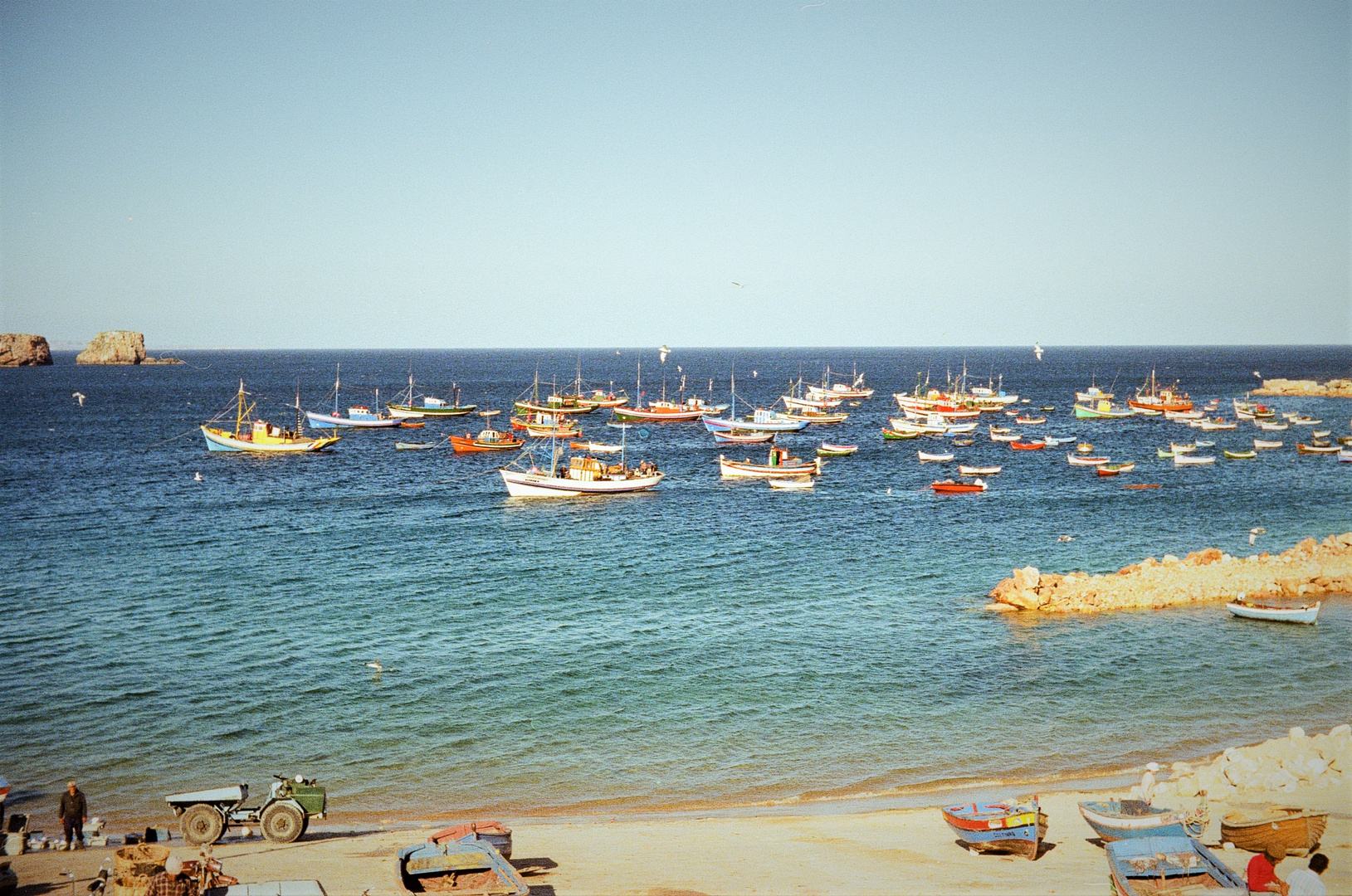 Fischerboote bei Sagres Algarve Portugal