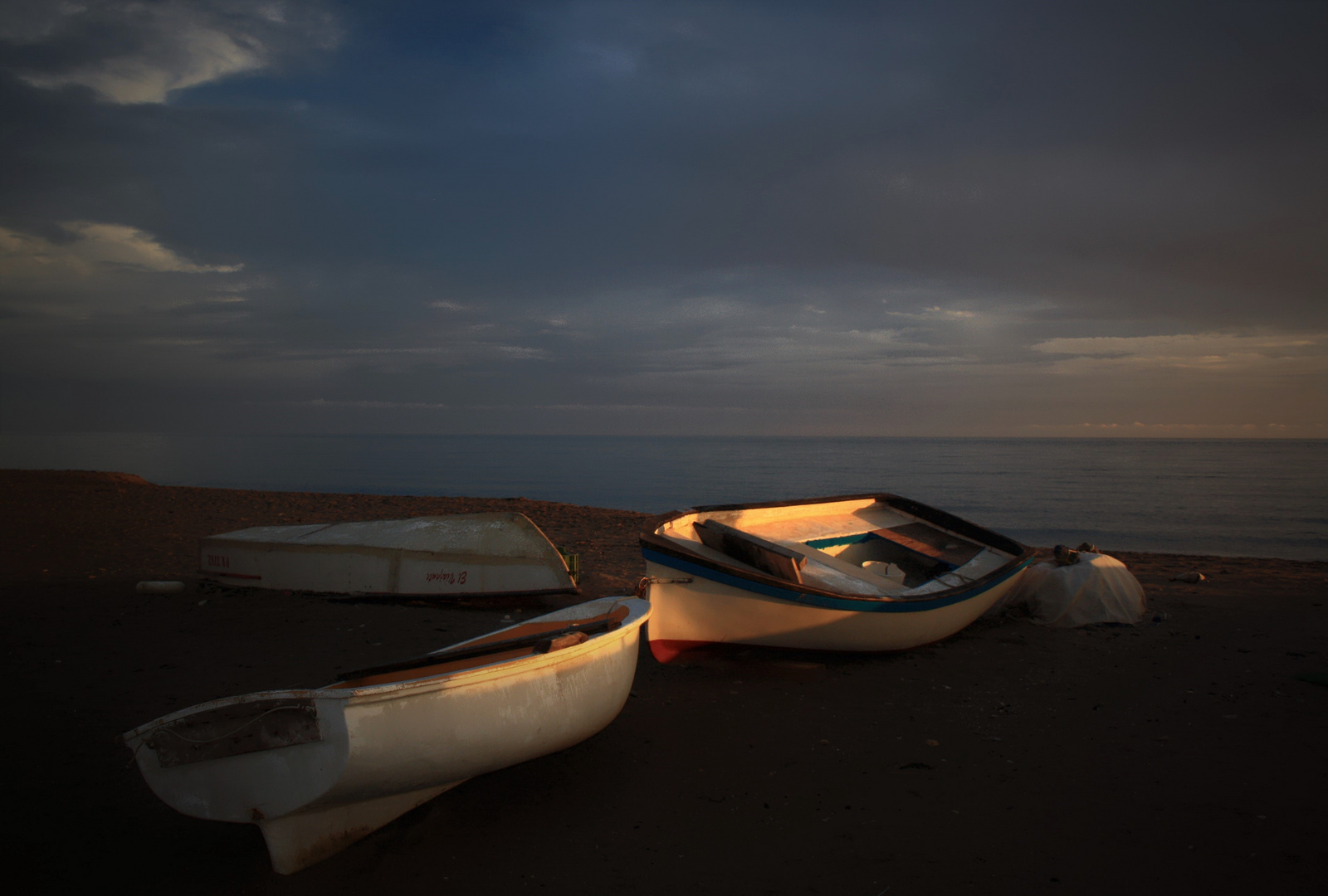 Fischerboote im Abendlicht