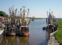 Fischerboote im Greetsieler Hafen