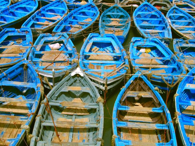 Fischerboote im Hafen von Agadir