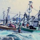 Fischerboote im Hafen von Akko