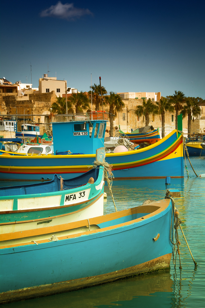 Fischerboote im Hafen von Marsaxlokk