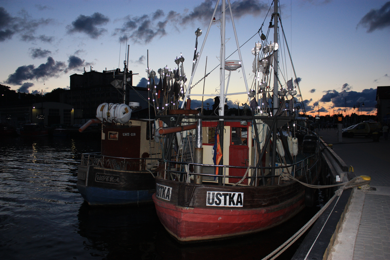 Fischerboote im hafen von Ustka