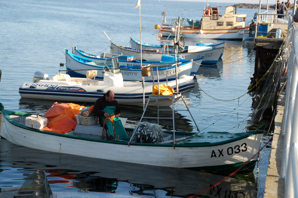 Fischerboote in Achtopol