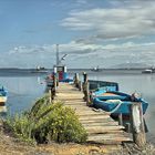 Fischerboote in den Lagunen von Marsala HDR