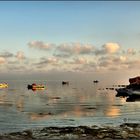 Fischerboote in der Morgensonne auf Djerba.