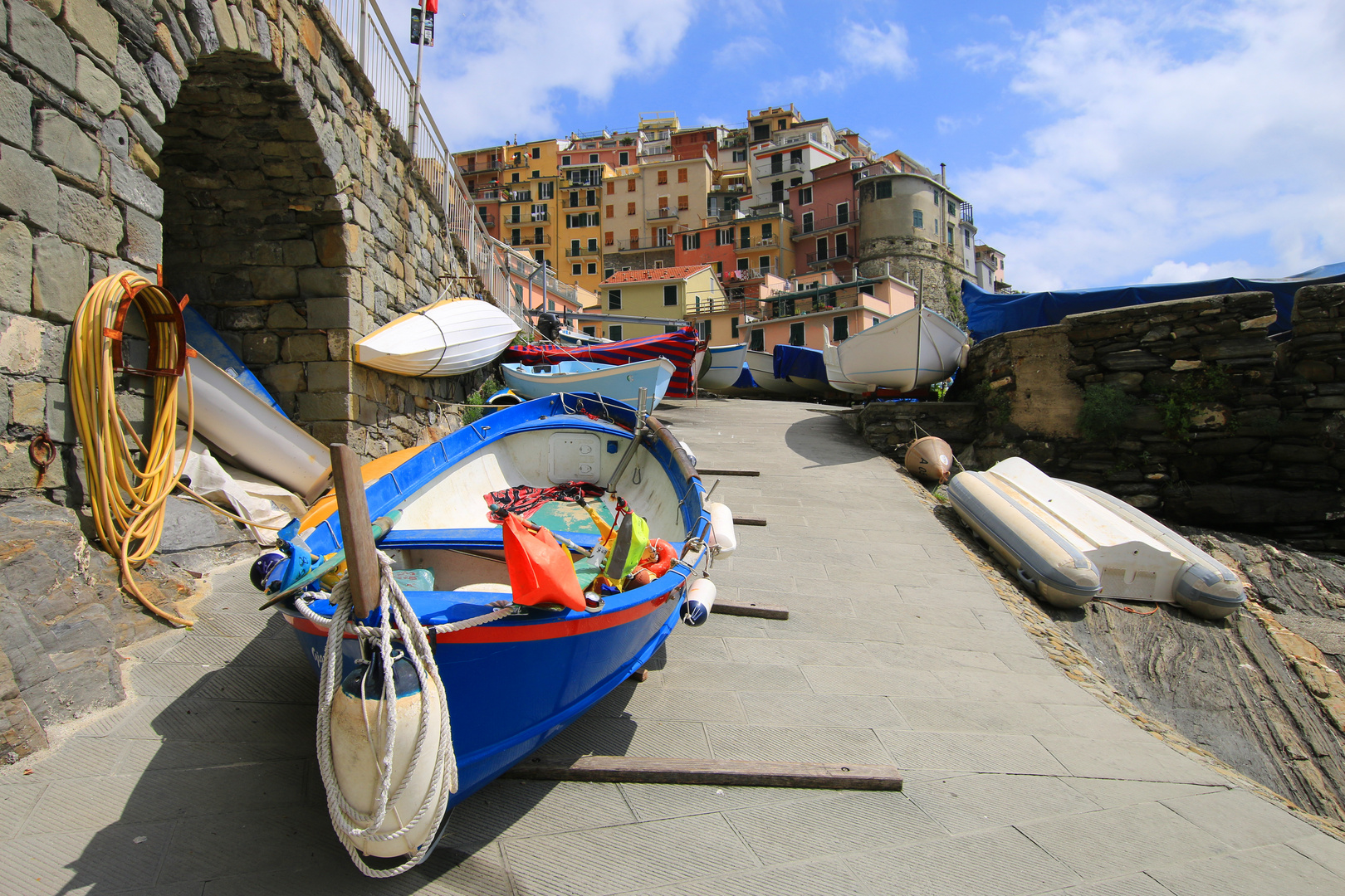 Fischerboote in Manarola