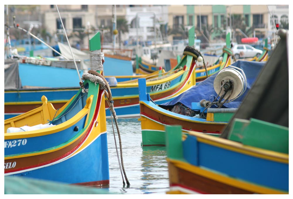 Fischerboote in Marsaxlokk - etwas später